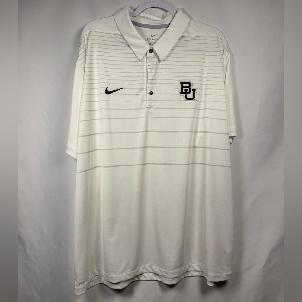 Nike Men’s DriFit Baylor University Polo White 3XL